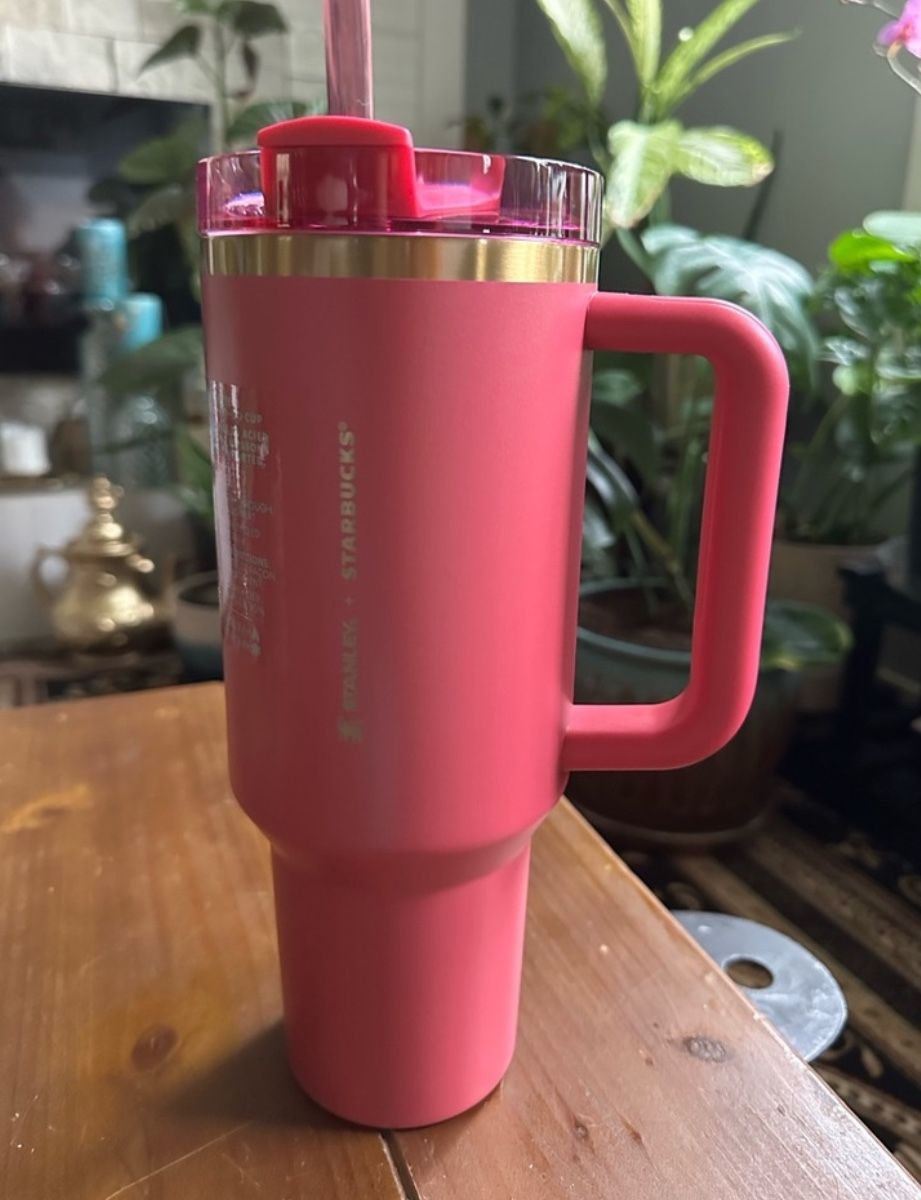 Stanley x Starbucks Berry Pink Glitter Stanley Tumbler 40 Oz