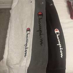 3 Champion Sweatpants Large 