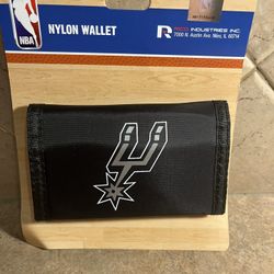 NEW San Antonio Spurs Exclusive Nylon Wallet Trifold