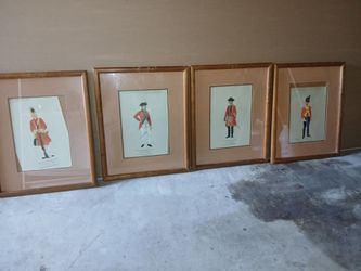 1700's era Military British Soldier Officer prints