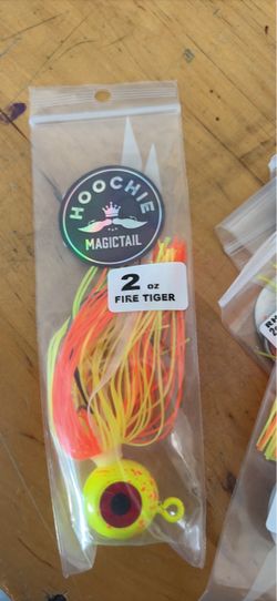 14 - Magictail Hoochie 2oz Fire Tiger Fishing Jigs