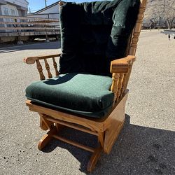 Glider Rocker Chair with Green Padding