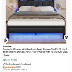 Queen LED Bed Frame 