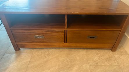 Wood TV Stand with Drawers and Shelves