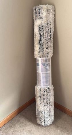 New neutral gray cream area rug
