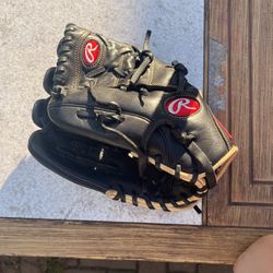 Lefty Rawlings Black Baseball Glove 
