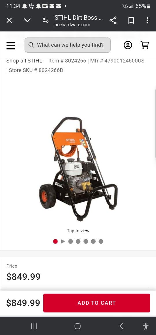 Stihl Dirt Boss Pressure Washer