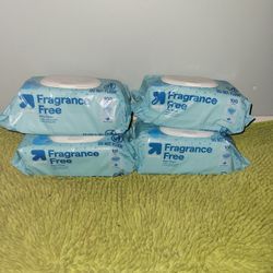 4 Bags 100 Baby Wipes Fragrance Free 