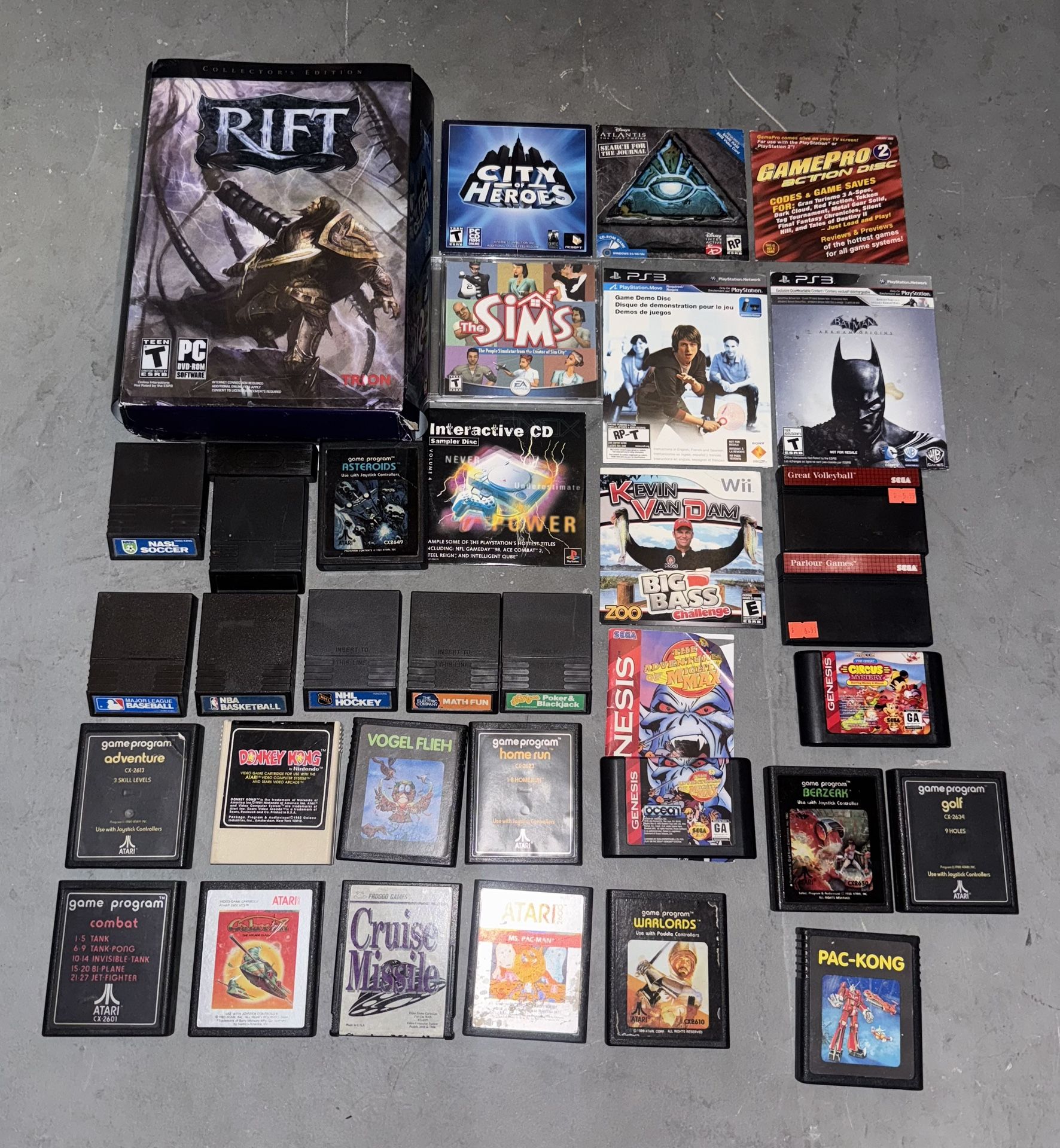 VIDEO GAMES SONY PLAYSTATION PS1 PS2 PS3 PS4 PS5 ORIGINAL XBOX 360 ONE NINTENDO WII ATARI