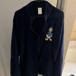 Disney Store Donald Duck Fleece Zip Up Jacket