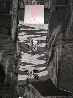 The LA DoubleJ Fashion Girl Leg Warmer, Black & Grey
