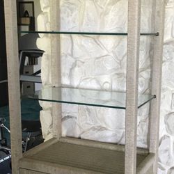 Henry Lighted Etagere Cabinet With Shelves