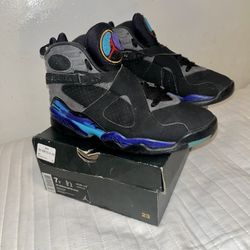 Jordan 8 Retro Aqua’s♠️🐺🌪💜⚡️🧊🙌🏻For Sale Size 8 Men!!🔥👟💫🙌🏻