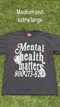 Black men’s mental health matters shirt size medium