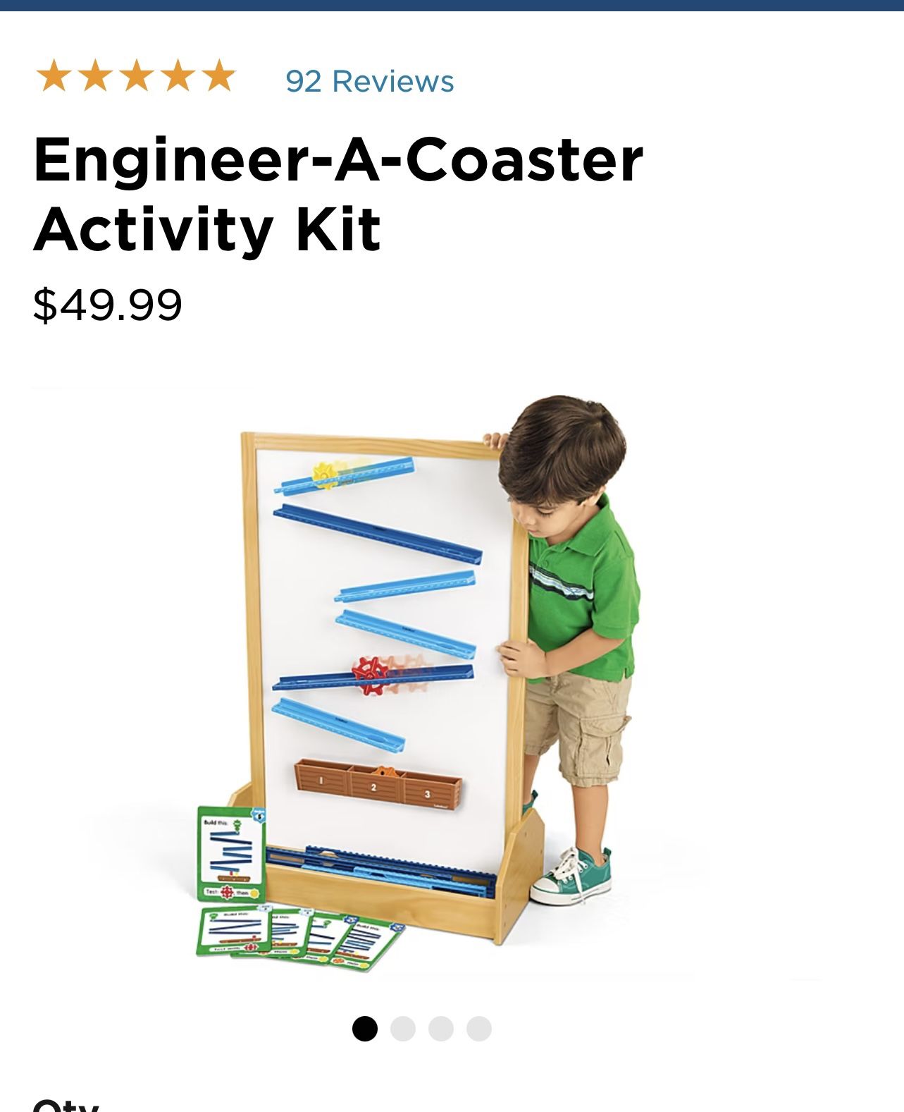 STEM Lakeshore Engineer A Coaster Activity Kit Magnetic 