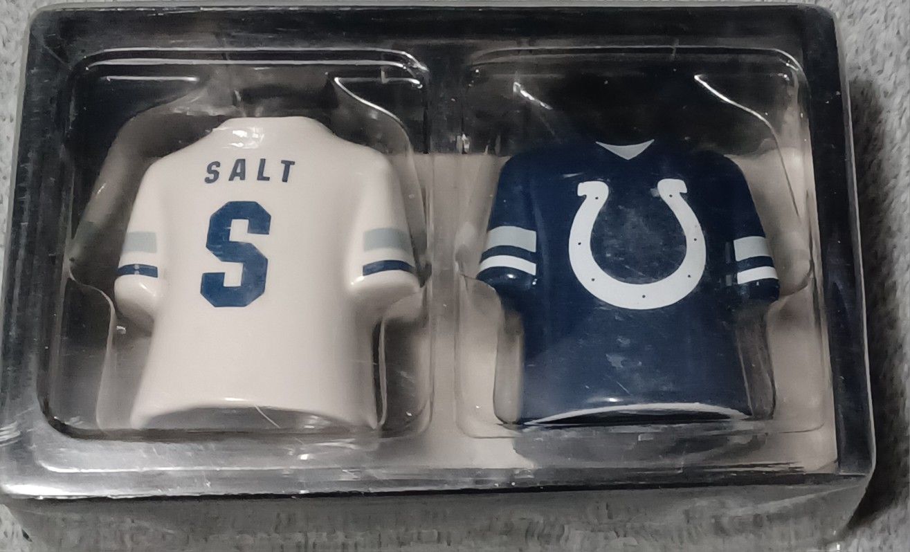 Indianapolis Colts Jersey Salt And Pepper Shakers NFL GameDay Brand New