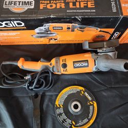 RIDGID 15 Amp Corded 7 in. Twist Handle Angle Grinder (MISSING THE FLANGE NUT)