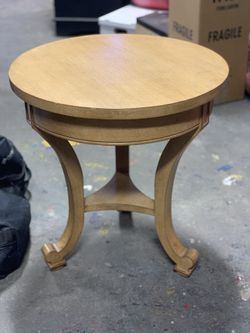Wood side table