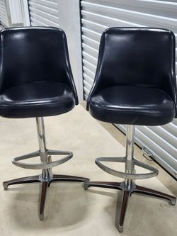1960 MCM Black bar stools counter height
