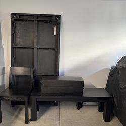 Dining Table set (Williams-Sonoma/West Elm) blackened solid oak