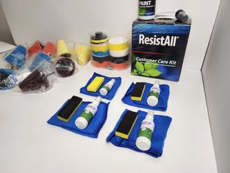 ResistAll Customer Care Kit, Windshield Liquid, Auto Polishing Sponge, Sponge Wheel Hub Polish Foam Pad