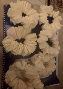 Hairstyle scrunchies handmade set 6 pairs