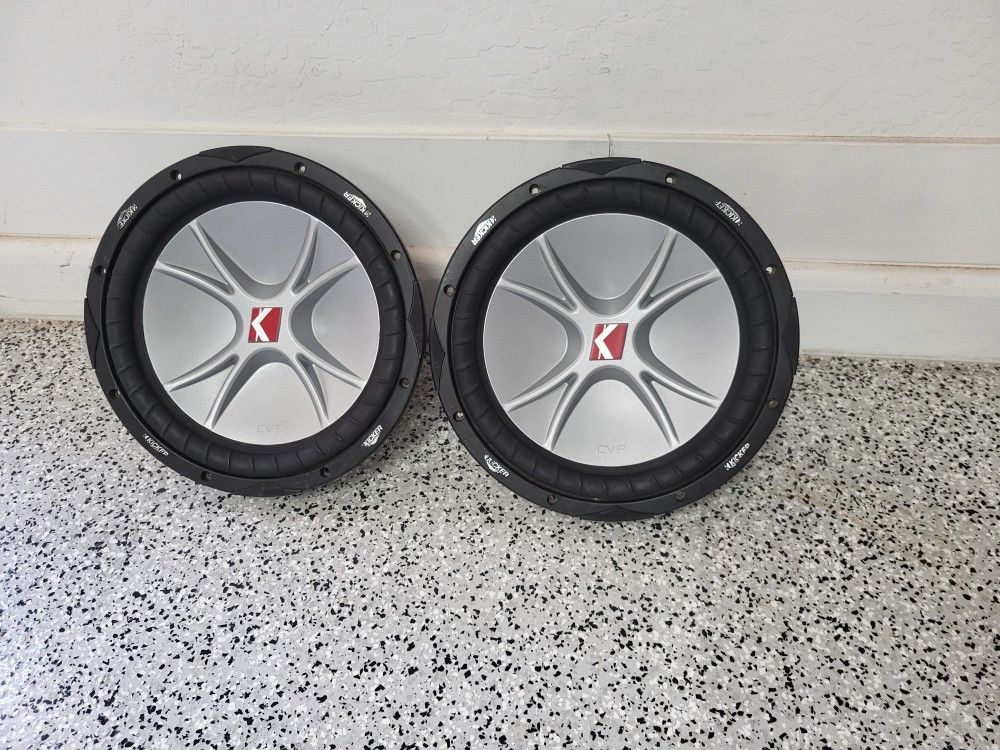 2 - 12" Kicker CVR Subwoofers No Box.