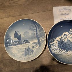  Vintage 1965 Bing & Grondahl Jule After Christmas Church 9" Plate
