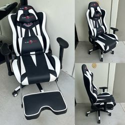 New In Box Playhaha Premium Gaming Gamer Game Chair With Footrest Adjustable Armrest Reclinable Furniture 
