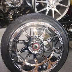 Six Lug 22 In By 12 1/2 WYD Asanti Rims