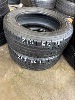 Pair Of 215/60r16 Goodyear Tires In Great Shape