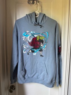 Demon Slayer Giyuu light blue hoodie