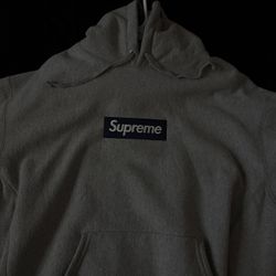 Supreme Box logo heather grey size L