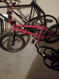 Red a black Professional trick bike