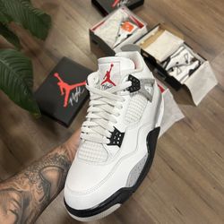 White Cement 4’s Brand New Jordans