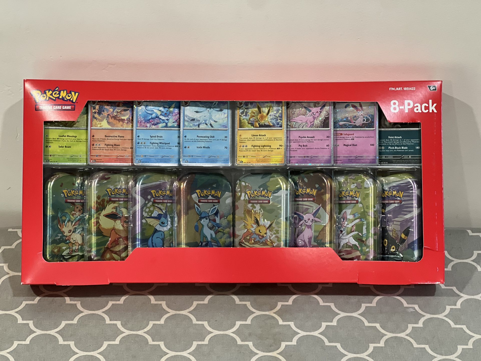 Costco Pokemon Prismatic Evolutions 8 Mini-Tins w Promo Cards