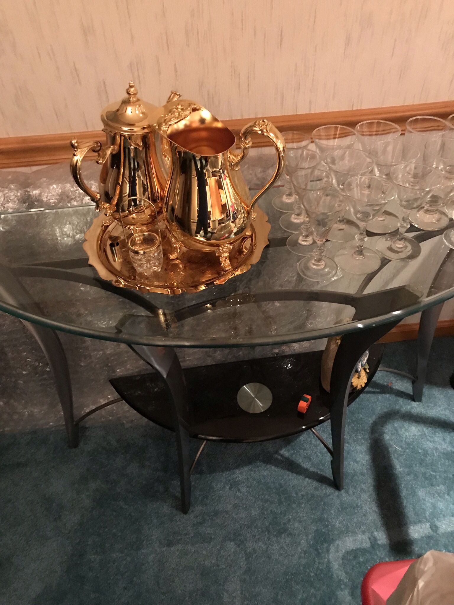 Looks Let Ke New 24k Gold Plated Tea/water International Set Also I Have 24k Gold Plated Flatware With China Dishes Cups Etc.