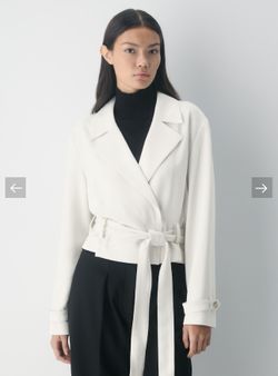 Aritzia Babaton Postage Trench Coat Light Birch
