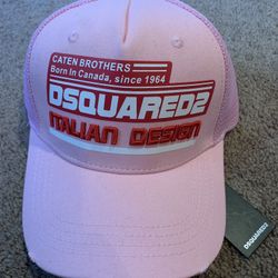 Designer DSQ Trucker Snapback Hat Womens Pink 