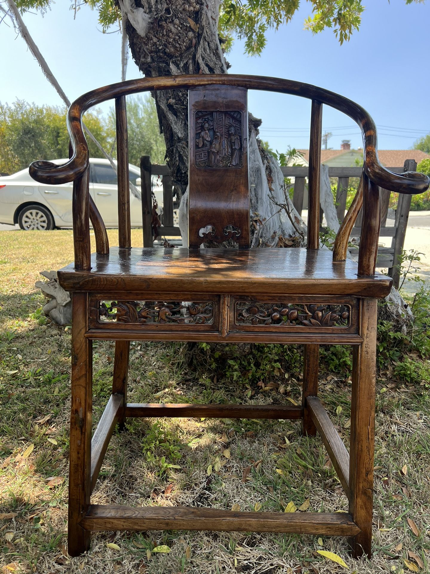 Antique Chinese Back Arm Chair 