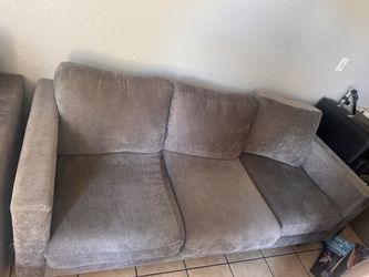 Living spaces couch with love seat and foot rest