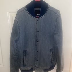 Krew Denim bomber jacket(sz-small) 100% Authentic