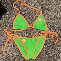 Green and Orange Women’s Bikini