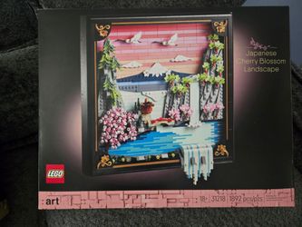 Japanese Cherry Blossom Landscape Lego Set