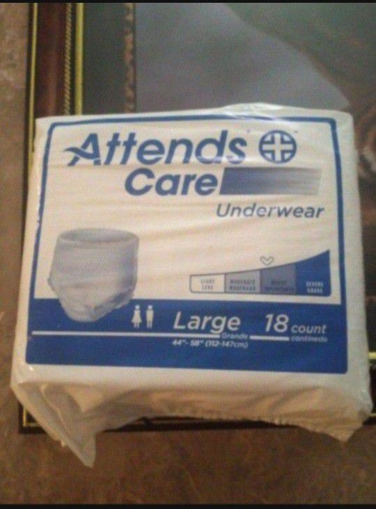 Adult Diapers Size Large $8  For Box
