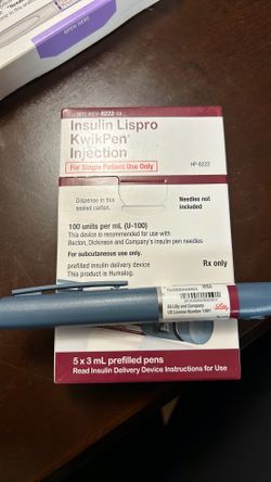 Lispro insulin box 5 pens