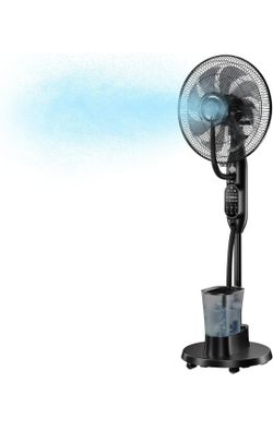 Standing Fan with Humidifier Misting Function