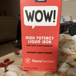 Wow! High Potency Liquid Iron 6 Fluid Ounces, Brand New, Unopened
