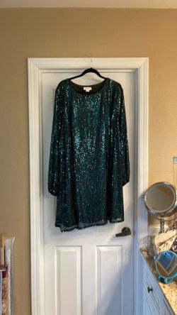 3x Green Sequined Dress
