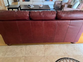Burgundy Leather Sofa